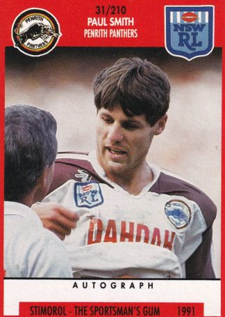 1991 Stimorol Common Card - Base 031 Paul Smith Penrith Panthers
