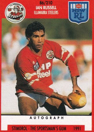 1991 Stimorol Common Card - Base 086 Ian Russell Illawarra Steelers