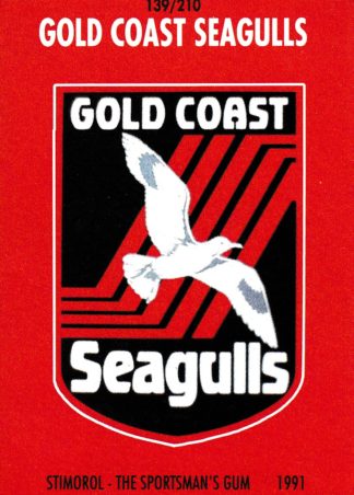 1991 Stimorol Common Card - Base 139 Logo Gold Coast Seagulls