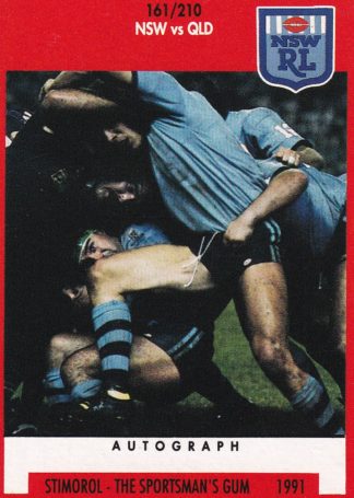 1991 Stimorol Common Card - Base 161 NSW v QLD State Of Origin