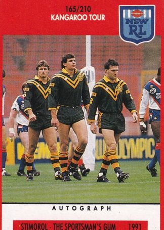 1991 Stimorol Common Card - Base 165 Kangaroos Tour