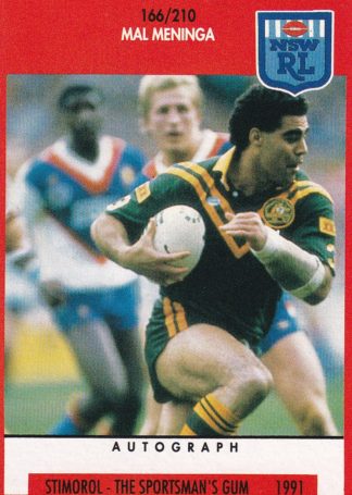 1991 Stimorol Common Card - Base 166 Mal Meninga Australia