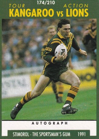 1991 Stimorol Common Card - Base 174 Kangaroos V Lions