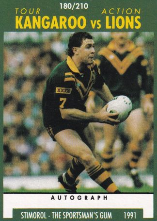 1991 Stimorol Common Card - Base 180 Kangaroos V Lions