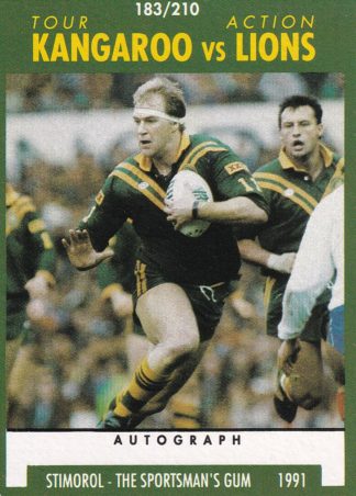1991 Stimorol Common Card - Base 183 Kangaroos V Lions