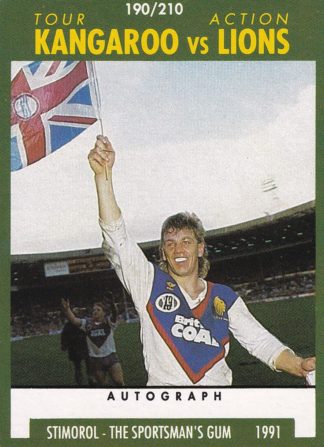 1991 Stimorol Common Card - Base 190 Kangaroos V Lions