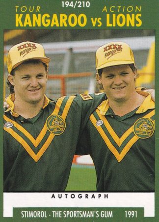 1991 Stimorol Common Card - Base 194 Kangaroos V Lions