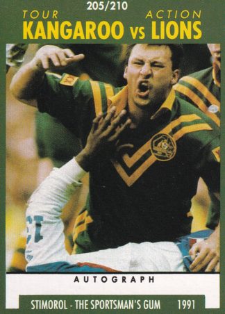 1991 Stimorol Common Card - Base 205 Kangaroos V Lions