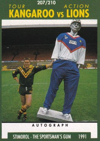 1991 Stimorol Common Card - Base 207 Kangaroos V Lions