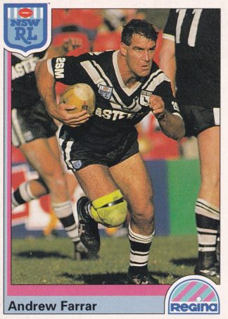 1992 Regina Common Card - Base 001 Andrew Farrar Western Suburbs Magpies
