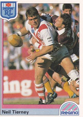 1992 Regina Common Card - Base 012 Neil Tierney St George Dragons