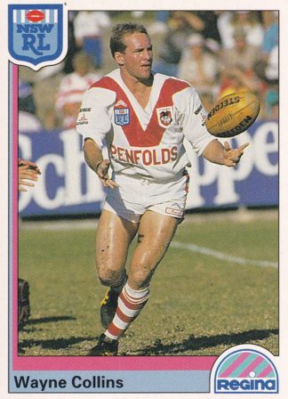 1992 Regina Common Card - Base 015 Wayne Collins St George Dragons