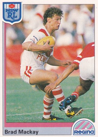 1992 Regina Common Card - Base 020 Brad Mackay St George Dragons