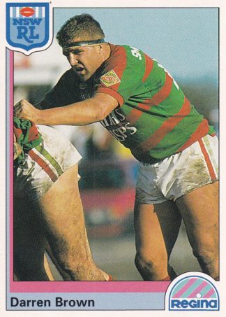 1992 Regina Common Card - Base 024 Darren Brown South Sydney Rabbitohs