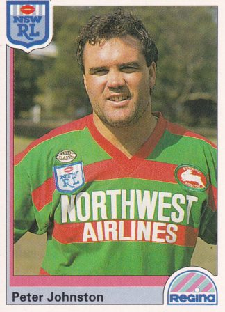 1992 Regina Common Card - Base 027 Peter Johnston South Sydney Rabbitohs