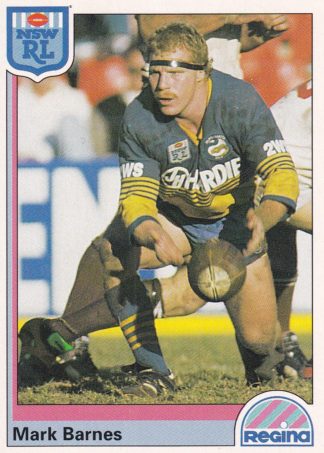 1992 Regina Common Card - Base 044 Mark Barnes Parramatta Eels