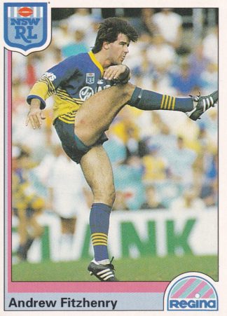 1992 Regina Common Card - Base 047 Andrew Fitzhenry Parramatta Eels