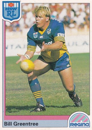 1992 Regina Common Card - Base 048 Bill Greentree Parramatta Eels