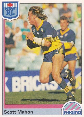 1992 Regina Common Card - Base 052 Scott Mahon Parramatta Eels