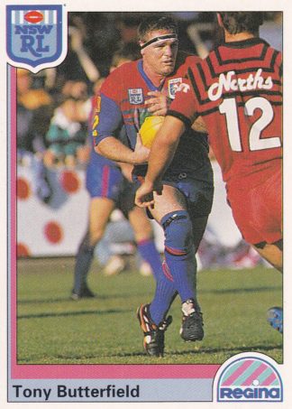 1992 Regina Common Card - Base 067 Tony Butterfield Newcastle Knights