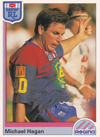 1992 Regina Common Card - Base 070 Michael Hagan Newcastle Knights
