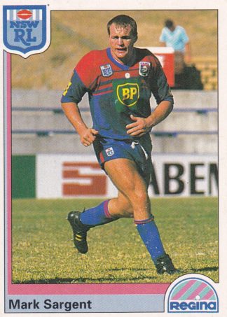 1992 Regina Common Card - Base 075 Mark Sargent Newcastle Knights
