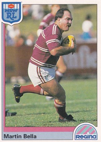 1992 Regina Common Card - Base 077 Martin Bella Manly Sea Eagles