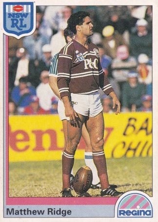 1992 Regina Common Card - Base 085 Matthew Ridge Manly Sea Eagles
