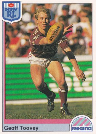 1992 Regina Common Card - Base 087 Geoff Toovey Manly Sea Eagles