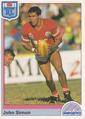 1992 Regina Common Card - Base 095 John Simon Illawarra Steelers