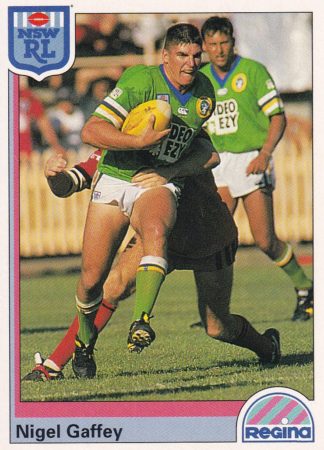 1992 Regina Common Card - Base 113 Nigel Gaffey Eastern Suburbs Roosters