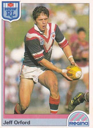 1992 Regina Common Card - Base 116 Jeff Orford Eastern Suburbs Roosters