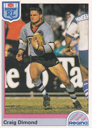 1992 Regina Common Card - Base 122 Craig Dimond Cronulla Sharks