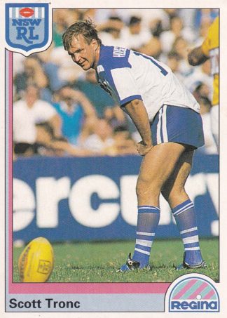 1992 Regina Common Card - Base 141 Scott Tronc Canterbury Bulldogs
