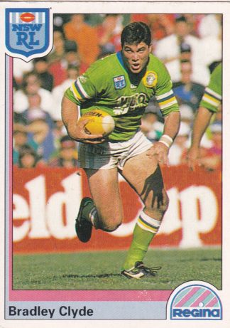 1992 Regina Common Card - Base 144 Bradley Clyde Canberra Raiders