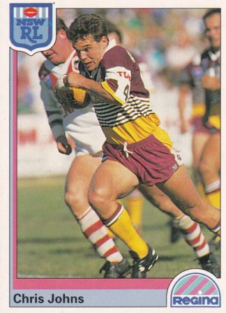 1992 Regina Common Card - Base 158 Chris Johns Brisbane Broncos