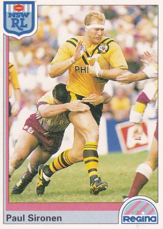 1992 Regina Common Card - Base 173 Paul Sironen Balmain Tigers
