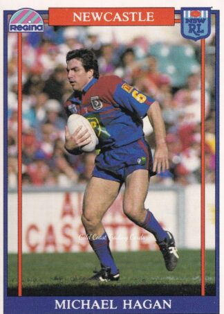 1993 Regina Common Card - Base 002 Michael Hagan Newcastle Knights
