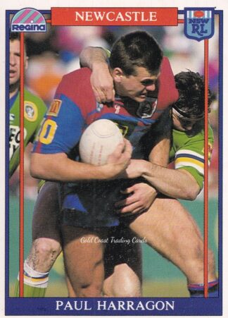 1993 Regina Common Card - Base 003 Paul Harragon Newcastle Knights