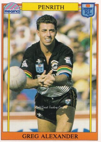 1993 Regina Common Card - Base 012 Greg Alexander Penrith Panthers