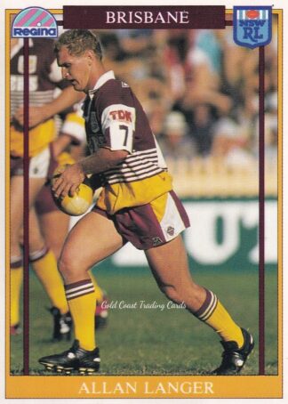 1993 Regina Common Card - Base 025 Allan Langer Brisbane Broncos