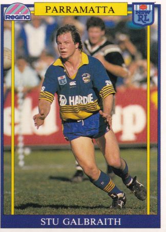 1993 Regina Common Card - Base 037 Stu Galbraith Parramatta Eels