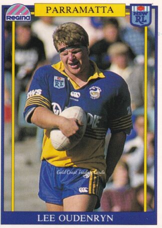 1993 Regina Common Card - Base 040 Lee Oudenryn Parramatta Eels