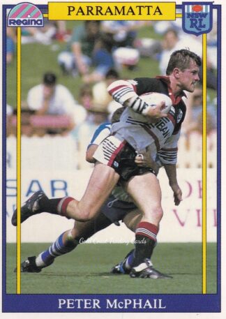 1993 Regina Common Card - Base 042 Peter McPhail Parramatta Eels