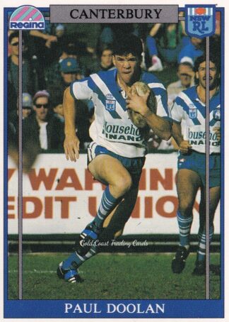 1993 Regina Common Card - Base 062 Paul Doolan Canterbury Bulldogs