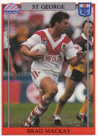 1993 Regina Common Card - Base 068 Brad Mackay St George Dragons