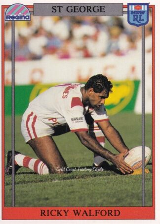 1993 Regina Common Card - Base 072 Ricky Walford St George Dragons