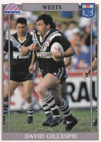 1993 Regina Common Card - Base 100 David Gillespie Western Suburbs Magpies