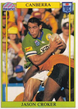 1993 Regina Common Card - Base 142 Jason Croker Canberra Raiders