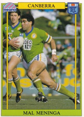 1993 Regina Common Card - Base 146 Mal Meninga Canberra Raiders